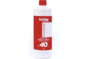 Borthe Professional Creme Hair Developer Activator Peroxide for Hair Colouring Long Lasting Colour and Grey Coverage 12% 40 Volume 1000ml