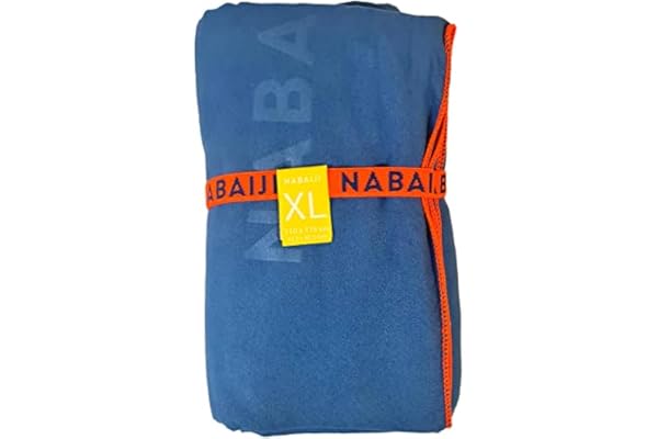Nabaiji mikrofiberhandduk XXL resor sport simning vandring snabbtorkande mikrofiberhanddukar ultra-lätt strand/gymnastik/superabsorberande handdukar 110 cm x 175 cm