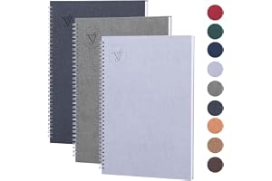 Victoria's Journals - A4 Anteckningsbok, Inbunden A4 Linjerad Anteckningsbok med 8 mm Radavstånd, 80 gsm, 160 sidor, 3-Paket, 21 x 5 x 29,7 cm