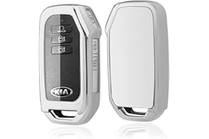 SHAOHAO Kompatibel mit KIA kia EV6 2021 2022 2023 Schlüssel Hülle TPU Silikon Autoschlüssel Schlüsselhülle Autofernbedienungen Schutzhülle Cover ev6 (Silber)…