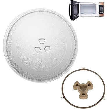 DEKAROX Mikrowellen Drehteller 270mm - Universeller Glasteller Mit 3 Füßen Für Alle Mikrowellen