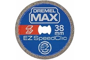 Dremel MAX Disco de corte de alto rendimiento (SC456DM) Disco de corte de metal con sistema EZ SpeedClic, 38 mm, durabilidad máxima de vida