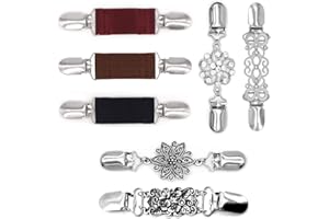 Anyasen 7 Pezzi Clip per Cardigan Clip per Maglione Spilla Donna Cardigan Clip Scialle Clip Maglione Clip Colletto Clip Spille da Donna per Foulard Maglione Cardigan