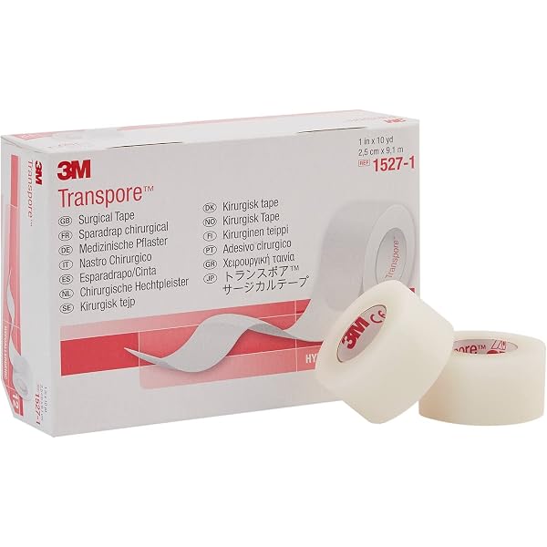 6 Rouleaux Ruban Adhésif Peau MUNSKT - 2.5cm X 9.1m, Respirant, Hypoallergénique - Pour Pansements