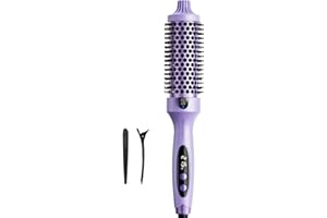 Wavytalk Thermal Brush, Blowout Boost, Spazzola Rotonda Termica Elettrica Ionica, Per Ricci Naturali, 5 Regolazioni Di Temperatura, Meno Danni, Fusto Da 38mm, Doppia Tensione, Spina Euro, Viola