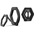 Urban Armor Gear UAG Magnetic Phone Ring Stand Compatible with Mag-Safe Magnet, Removable Metal Finger Ring Grip & 360 Rotation Adjustable Kickstand for iPhone 16/15/14/13,Galaxy S24/S23 -Black/Silver