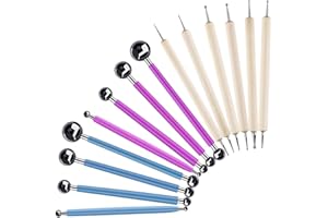 SENHAI 14 strumenti per modellare l'argilla polimerica, penna a sfera, penna a strisciatura, per incidere in ceramica, pittura su roccia, decorazione delle unghie, strumenti fai da te