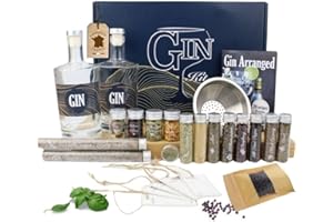 LOUISE & GASTON L&G® Kit Gin Maison - Coffret d'Épices et d’accessoires pour Création Personnalisé, Idéal Cadeau Unique pour Noël, Anniversaire ou Saint-Valentin, Expérience de Dégustation DIY Incomparable