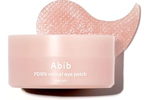Abib PDRN Retinal Eye Patch Glow jelly 60 Patches, Korean Under Eye Patches for Puffy Eyes and Dark Circles, AntiWrinkle, Collagen, Caffeine, Niacinamide