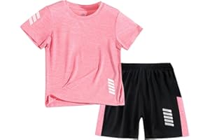 Tilozs Kinder Trainingsanzug Jungen Mädchen Set 2-Teilig Jogginganzug Sommer Schnelltrockend Sportanzug