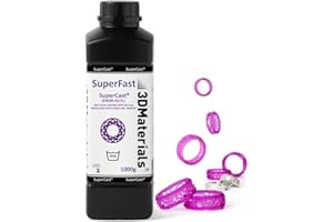 SuperCast 8K Cire de résine pour imprimante 3D remplie de filigrane ultrafin, de bijoux et de moulage de métal, fabriquée en Corée par 3DMaterials (1000g)