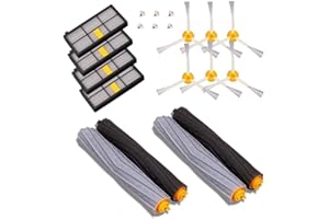 MTKD® Kit de recharges pour Roomba série 800 et série 900 - Kit de 14 pièces accessoires (Brosses Latérale, filtres, brosse de Cerda) pour aspirateur robot.