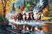 Produktbild Diamond Painting-Diamant Stickerei/Malerei Diamant Bild Herd of Horses 67,5 x 45cm