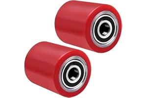 ‎PLODAXE 2 x Pallet Trolley Castors Polyurethane 82 x 100 mm with Ball Bearing Wheels for Pallet Truck Replacement Castors Wheel Axle 20 mm Diameter 82 mm Width 100 mm Maximum Load 700 kg