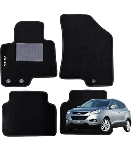 MOTOS Set Tappetini Gomma 3D Per Hyundai Ix35 I (2009-2015) - Antiscivolo, Alti Bordi, Specifici - 2