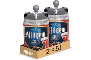 Affligem - Pack de 2 Fûts 5L - Bières Pression Affligem Fruits Rouges 5,2° - Compatible Tireuse BeerTender, Utilisable sans Machine à Bière - Idée Cadeau