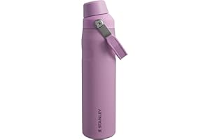 STANLEY Cantimplora Aerolight IceFlow Fast Flow 0.6L - Conserva el Frío 10 Horas - Botella Agua Acero Inoxidable - Apta Para Lavavajillas - Tapa Antifugas - Sin BPA - Aislamiento Aerolight - Lilac