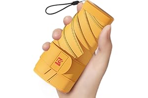 Moorrlii Reise-Mini-Regenschirm für Geldbörse mit Etui, klein, kompakt, UV-Schutz, sonnenleicht, kleiner Taschenschirm mit Hülle für Damen, Mädchen