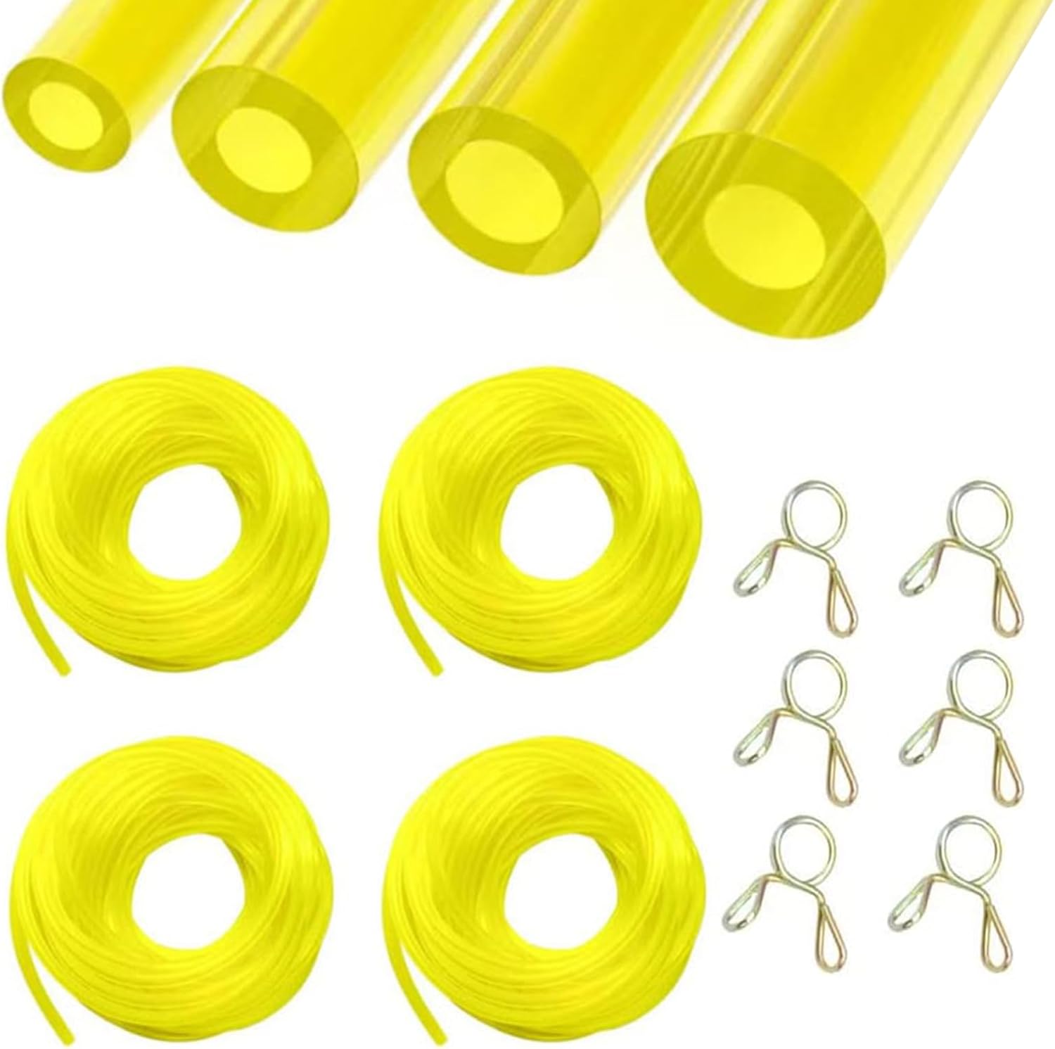 4 Piezas 1m Mangueras de Combustible, Anguera De Gasolina, Manguera de Aceite 2 x 3.5mm, 2.5 x 5mm, 3 x 5mm, 3 x 6mm, para Motosierras, Sopladores
