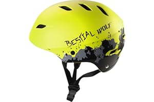 ‎BESTIAL WOLF BESTIAL WOLF Shell Universal-Helm, Unisex, verstellbar von 8 bis 99 Jahren für Wassersport