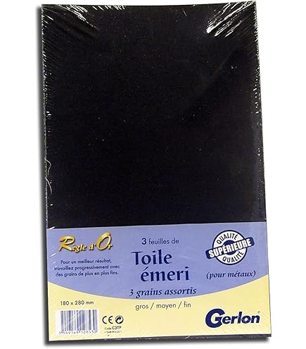 Pochette De 3 Feuilles Toile Emeri - Papier De Verre