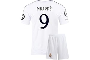 IHIMI Madrid Maillot de football pour enfant, n° #9, No #7 Mbappe Vini.Jr domicile, maillot de football, pour enfant, spécial, nouvelle saison, maillot de sport, maillot d'entraînement de football,