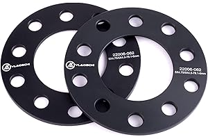 VLAOSCHI Black Forged 5x108 5x110 Wheel Spacers 1/4 Inch (6mm) Compatible with Ford Jeep-Jaguar-Chevrolet-Saab 5 Lug for Focus Taurus Renegade Compass MP Cherokee KL Omega Malibu Dart - Pack of 2
