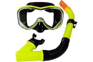 BRTNUP Snorkel Set Adults, Anti-Fog Diving Mask, Snorkelling Gear with Breathing Tube, Snorkel and Mask PVC Diving Set, Scuba Dive Snorkelling Sets, Free Breathing& Easy Adjustable Strap Mask