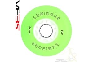 LUMINOUS BY SEBA Seba Green Luminous Light Up Inline Skate Wheels (72mm)