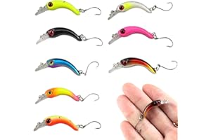 HSHIHAYSX 8 Pezzi Trout Spoon Set,Set di Cucchiai da Pesca,Mini Wobbler Trota,Spinnerbaits in Metallo Duro,Colorato Esche pesca,Esca di trota per la Pesca di Trote,per Acqua Dolce e Salata,Trota,Salmone,Spigola