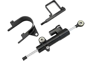 JOFEN Amortisseur de Direction pour Trotinette Électrique JOYOR - Exclusivement pour T6, T6-E, T6-E-Pro, T10 - Kit de Stabilisateur de Guidon CNC avec Support de Montage - Black