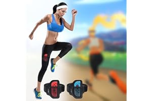 MplehDa 2 Pack Leg Strap Compatible with Switch, Switch OLED, Joy-Cons, Elastic Nylon Black Sports Strap for Adults