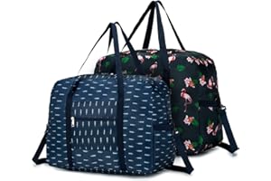 SPAHER 2X Bagaglio a Mano 45x36x20 Easyjet Borsone da Viaggio Donna Borsa Pieghevole Uomo Palestra Valigia Campeggio Borsa Tracolla Donna Borsa da Viaggio Borsa da Cabina per Weekend