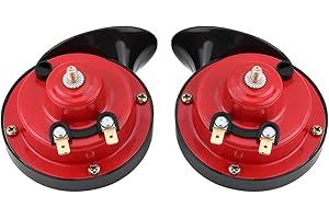 COCOARM Car Horns Loud 12V Two Tone Car Horn 110Db Loud Snail Air Horn Dual Tone,12V Waterproof Double Horn Raging Sound Raging Sound For Motorcycle Car Motorcycle Bikes Boats