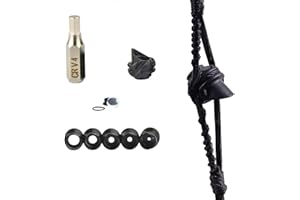 AMEYXGS Tiro con l'arco Peep Sight Mirino per arco composto in alluminio 37/45 gradi 6x 8x Lente chiarificatrice 1/8" 1/16" 1/32" 3/32" 3/64" Core interni Kit di apertura