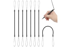 Gadpiparty elastisk plastrem för pekstift 8 stycken infällbara spiralfjäder anti-förlust stylus penna-Lanyards pek