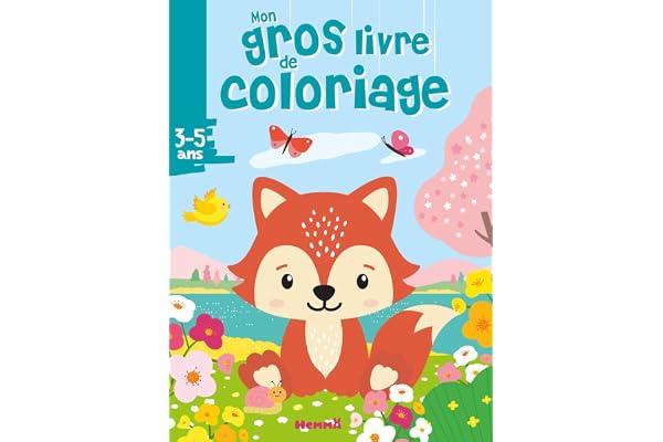 Mon gros livre de coloriage - Renard printemps - Gros livre de 192 pages de coloriages - Dès 3 ans