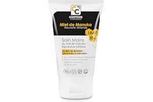 COMPTOIRS ET COMPAGNIES - Soin Mains Réparation Extrême au Miel de Manuka IAA15+ - Nourrit et Hydrate - Certifié Bio - 50ml