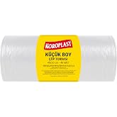 Koroplast K&uuml;&ccedil;&uuml;k Boy &Ccedil;&ouml;p Poşeti 40x50 cm 40 Adet, Sızdırmaz ve Yırtılmaz, Ekonomik &Ccedil;&ouml;p Torbası, Geri D&ouml;n&uuml;şt&uuml;r&uuml;lebilir Atık Tor