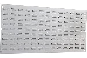 Rhino Tuff Bin Landscape Louvre Panel - 915mmw x 457mmh Galvanised Steel Storage Rack for Wall Mounting Plastic Parts Bins