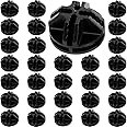 30Pcs Plastic Storage Cube Connectors for Wire Grid Organizer, Modular Closet Storage and Shelving, Black