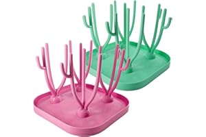 KEEPAQ Estante de secado para biberones, estante de secado para biberones con bandeja de goteo extraíble, accesorios para biberones sin BPA, accesorios para secar tetinas, tazas y otros accesorios