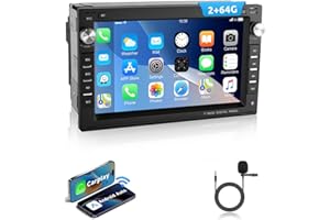 ESSGOO Drahtloses Carplay und Android 2+64G Android 15 Auto Autoradio Für VW Polo MK3/4 9N Golf 4 Passat B5 T5 Seat Skoda, 7 Zoll Touchscreen mit Bluetooth FM RDS GPS WiFi