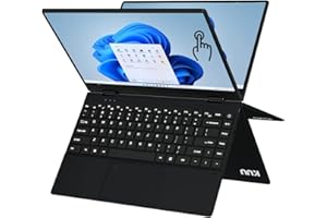 Ordinateur Portable 2 en 1 KUU, PC Gamer Windows 11 Pro Laptop Convertible Tactile 360°, J5040 8GB LPDDR4 RAM 512GB SSD 14,1 Pouces IPS FHD Empreinte Digitale Clavier Rétroéclairé USB3.0 WIFI