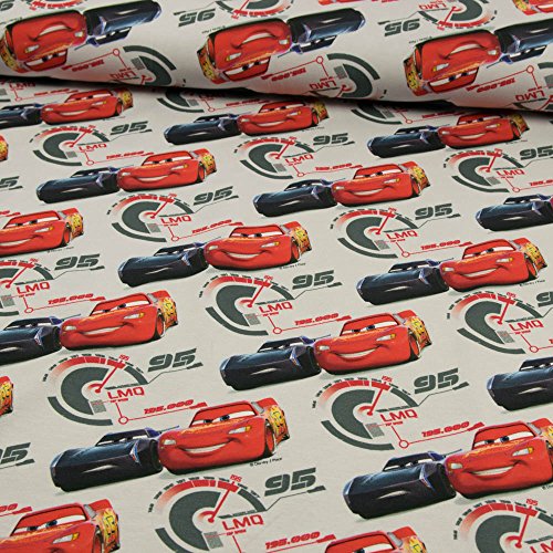 Jersey Stoff Cars hellgrau -Preis gilt für 0,5 Meter-