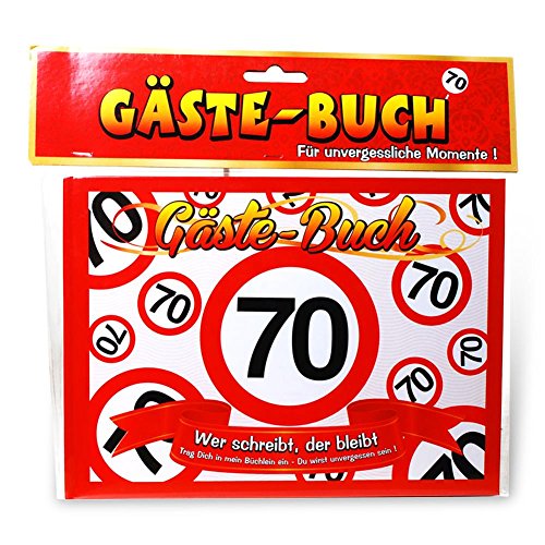 HC-Handel 923600 Gästebuch "70" Geburtstag blanko 20 Seiten 15,5 x 21,5 cm