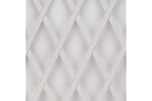 Tenax Treplas 1,00x3 m, Bianco, Traliccio Estensibile in PVC per Sostegno a Muro di Fiori e Piante Rampicanti