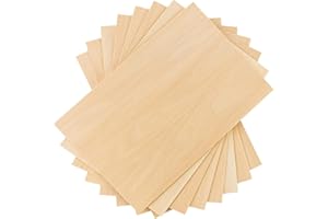 SHSHbuy 10 Pièces Feuilles de Bois de Balsa Planche Maquette Non Finies,300 x 200 x 2 mm Plaque Contreplaqué,Panneaux Bois Balsa pour Travaux Manuels Modèle Bricolage,DIY,l'artisanat Boiserie Maison