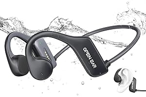 XINSRE Bone Conduction Headphones, IPX8 Waterproof Swimming Headphones with 32GB MP3 Player, Bluetooth 5.3 Open Ear Headphones Sports Underwater Earphones for Swimming, Running, Cycling