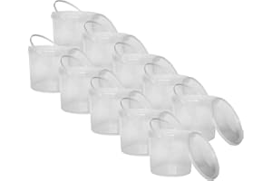Nipter Seau en Plastique de qualité Alimentaire avec Couvercle, Transparent, 100% recyclables, 5L x 20 pièces